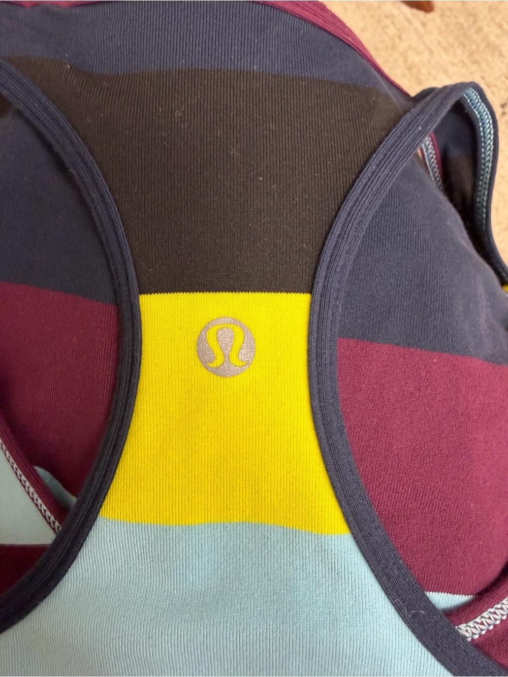 Lululemon Cool Racerback Stripped Tank Top - Picture 4 of 4